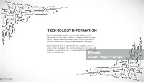 Papan Sirkuit Hi Teknologi Vektor Skala Abuabu Ilustrasi Stok Unduh Gambar Sekarang
