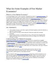 What Are Some Examples of Free Market Economies.docx - What Are Some Examples of Free Market ...