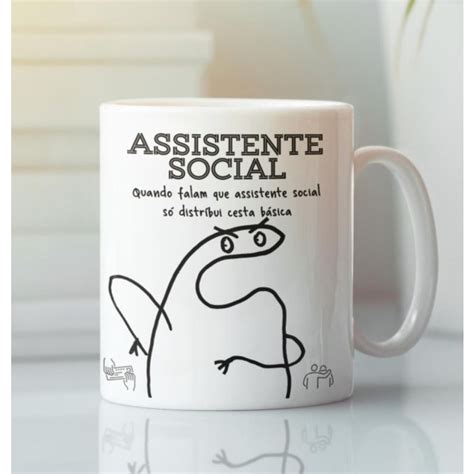 Caneca Profiss O Assistente Social Flork Escorrega O Pre O