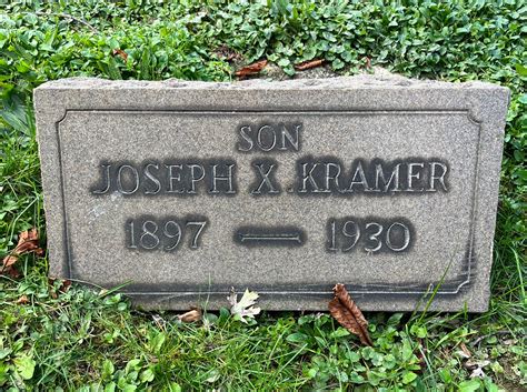 Joseph X Kramer Find A Grave Memorial