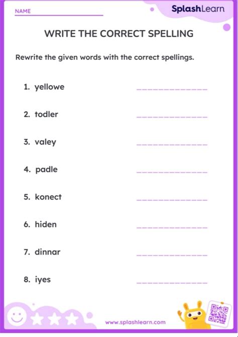 Free Spelling Correction Worksheet Download Free Spelling Correction