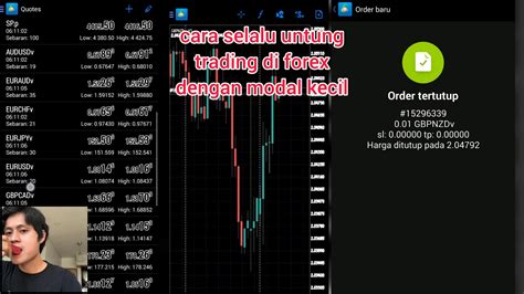 Cara Trading Forex Dengan Modal Kecil Di Metatrader 4 Selalu Untung