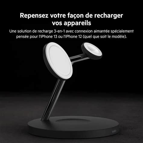 Chargeur Magnétique 3 En 1 Magsafe 15 W Recharge Rapide Chargeur