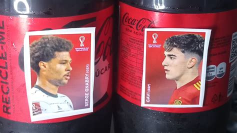 FIGURINHA DA COCA COLA ZERO GAVI DA ESPANHA SERGE GNABRY GERMANI