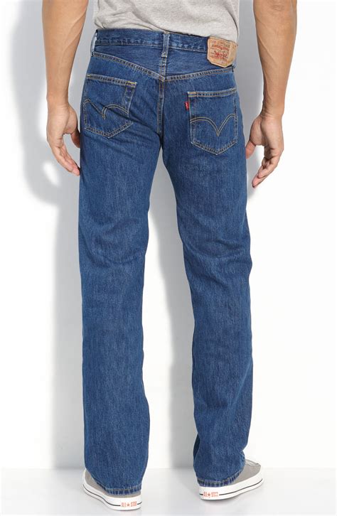 Levis Red Tab™ 501 Straight Leg Jeans Dark Stonewash Wash In Blue