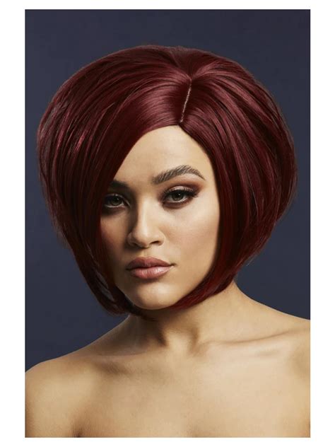 Fever Savanna Wig True Blend Deep Red Fancy Dress Costume