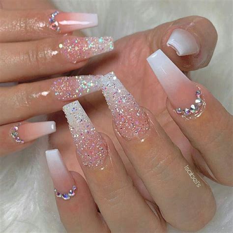 Pin By Bron On Manicure Ombre Acrylic Nails Bling Acrylic Nails