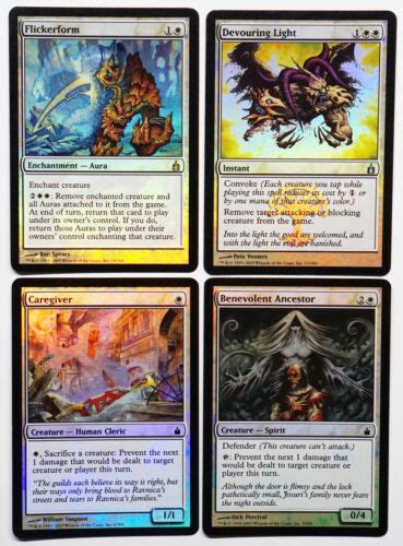 Mtg 4x Nm Foil Lot Flickerform Devouring Light More Ravnica Cog