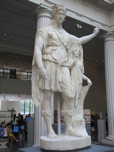 Marble Statue Of Dionysos Leaning On An Archaistic Female Flickr