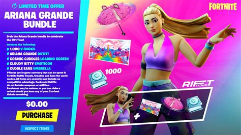 Free Bundle Now In Fortnite Event Ariana Grande Youtube