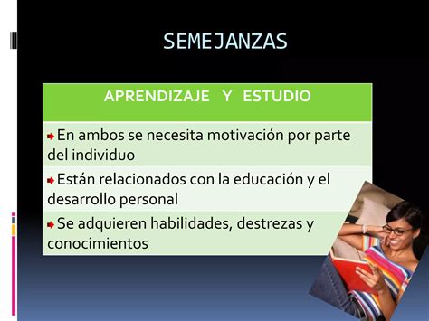 Semejanzas Y Diferencias Entre Aprendizaje Y Estudio Ppt