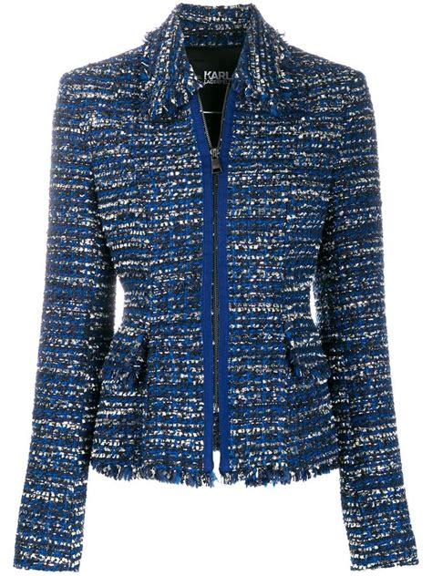 Karl Lagerfeld Tweed Boucle Jacket Farfetch Tweed Boucle Jacket