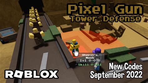 Roblox Pixel Gun Tower Defense New Code September 2022 YouTube