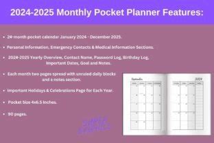 2024-2025 Monthly Pocket Planner 2 Years Graphic by SUPER GRAPHICS ...