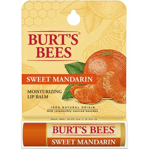 Burt S Bees Sweet Mandarin Lip Balm G Woolworths