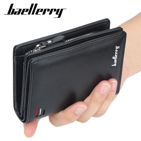 Dompet Lipat Baellerry Pria Original Kulit Import Hitam Kecil Slot