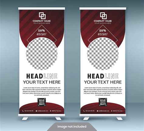 Business Roll Up Standee Design Banner Template Presentation And