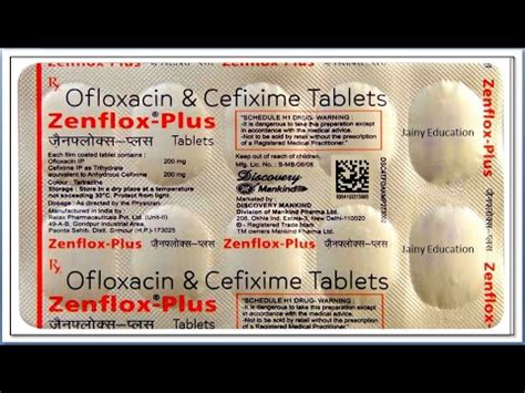 Ofloxacin Cefixime Tablet Zenflox Plus Tablet Uses Zenflox 200 Mg