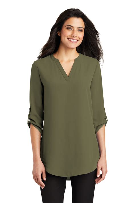 Port Authority Womens 3 4 Sleeve Tunic Blouse Product Port Authority