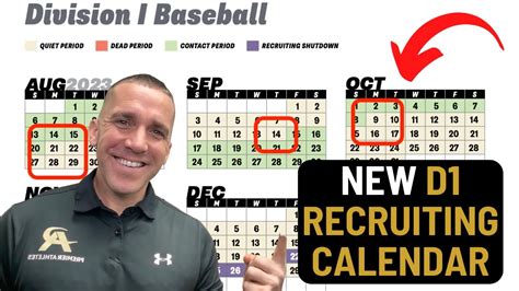 Just Released D Recruiting Calendar Baseball Youtube