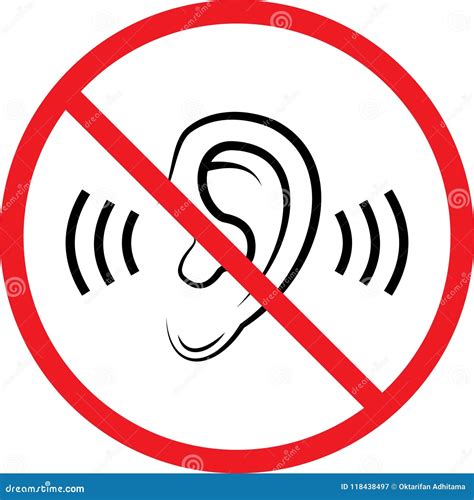 Don`t Listen Sign Icon Stock Vector Illustration Of Vector 118438497