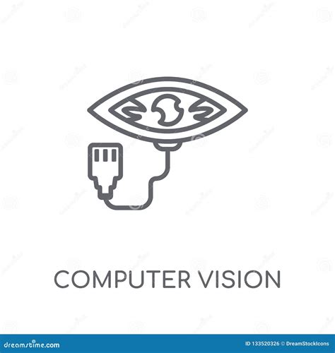 Computer Vision Linear Icon. Modern Outline Computer Vision Logo Vector ...