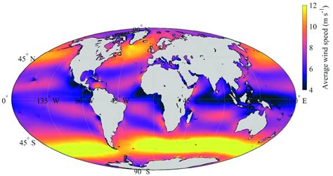 Global offshore hourly mean wind speed at 100 m above sea level ...