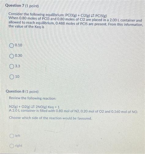 Solved Question 7 1 Point Consider The Following