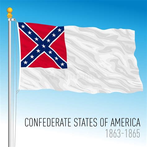 Confederate States Historical Navy Flag 1863 1865 United States