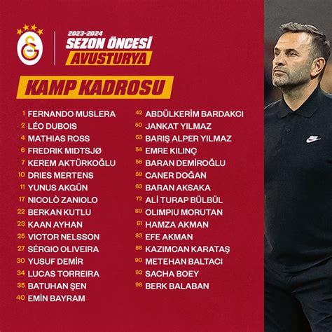 Skorer On Twitter Galatasaray Avusturya Kamp Kadrosunu Duyurdu