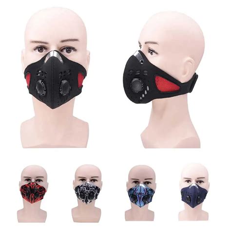 Motorcycle Mask Breathable Windproof Dustproof Anti Pollution Black Red