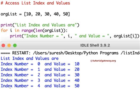 Python Program To Access List Index And Values