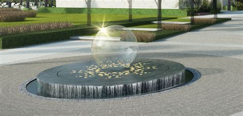 1.5m/5ft Sphere in Riyadh, Saudi Arabia - Allison Armour Sphere Fountain