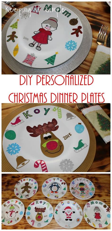 Christmas Family Tradition- DIY Personalized Christmas Dinner Plates - Keeping it Simple ...