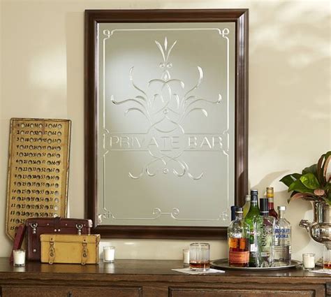 Private Bar Etched Mirror Pottery Barn Etched Mirror Mirror Decor Decor