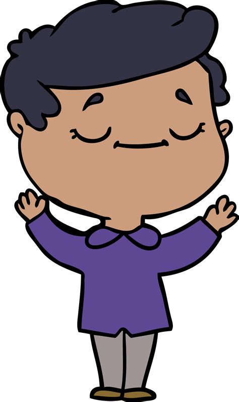 cartoon peaceful man 12409625 Vector Art at Vecteezy