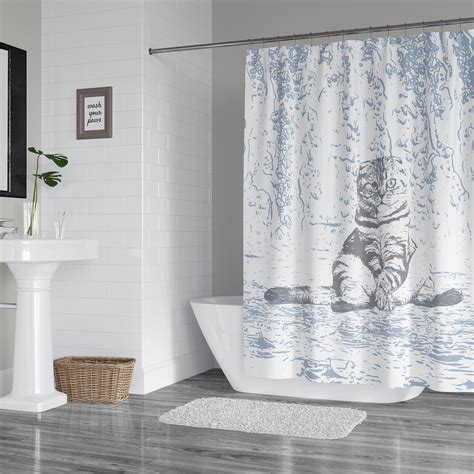Grumpy Wet Cat 3d Printed Shower Curtain Giving Cat Lovers Easy 30 Day