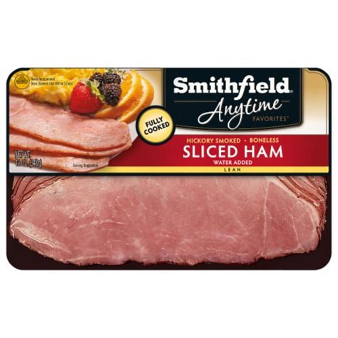 Smithfield Anytime Favorites Boneless And Hickory Smoked Sliced Ham 12