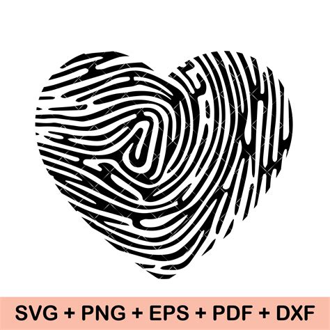 Heart Svg Heart Fingerprint Svg Fingerprint Heart Png Hea Inspire Uplift