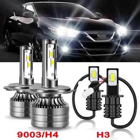 H3 H4 9003 Luz Alta Y Baja Kit De Focos Led Para Nissan Meses Sin