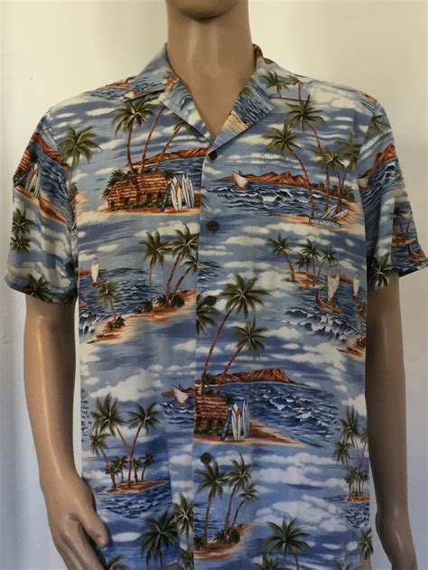 Vintage Rjc Large Made In Hawaii Usa Aloha Shirt With Pocket Etsy