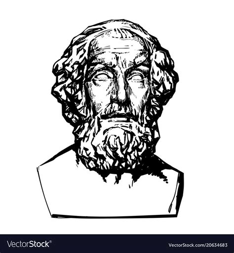 Ancient greek poet homer Royalty Free Vector Image