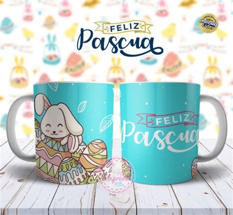 Plantillas Tazas Felices Pascuas Pascua Sublimar Mockup Imprimikits