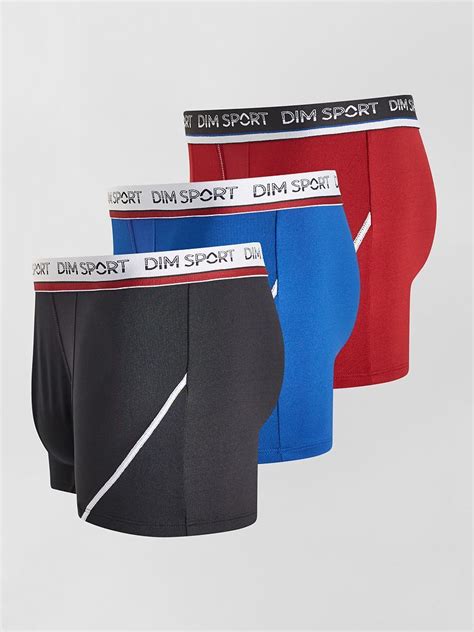 Lot De Boxers Sport Micro Thermo R Gulation Dim Noir Bleu Rouge