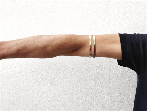 Men Sterling Silver Upper Arm Band Men Bicep Cuff Bracelet - Etsy | Men