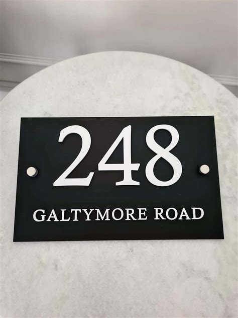 Custom house number / address sign - AYA Design