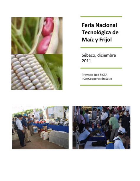 Pdf Feria Nacional Tecnol Gica De Ma Z Y Frijolrepiica Iica Int Docs