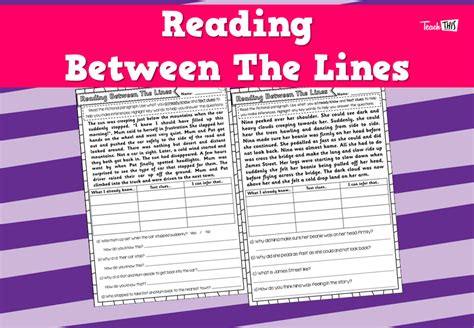 Reading Between The Lines Teacher Resources And Classroom Games