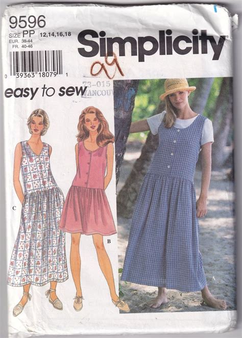 Classic Simplicity Uncut Ff Sewing Pattern Etsy In