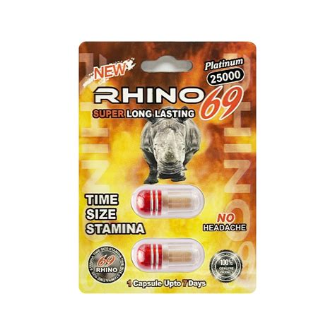 Rhino 69 25k Double Pill 2 Capsules Each Vip